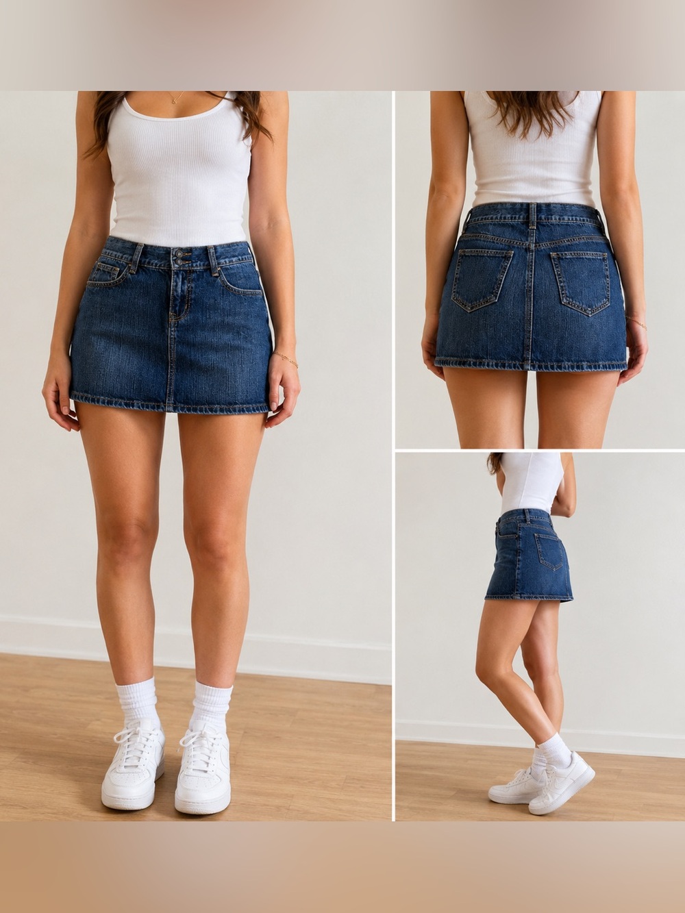 Classic Blue Denim Mini Skirt Y2K Women’s Skirt size 4
